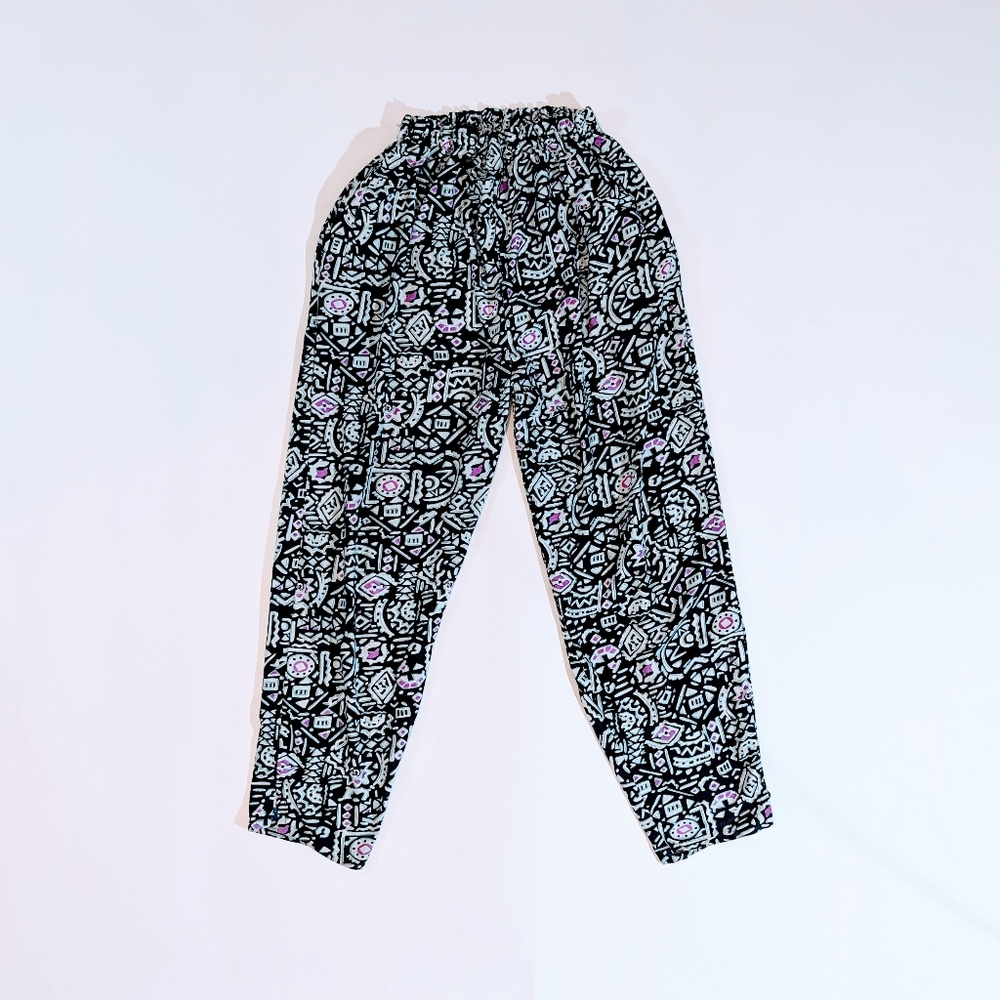 90s Vintage high waisted flowy pants